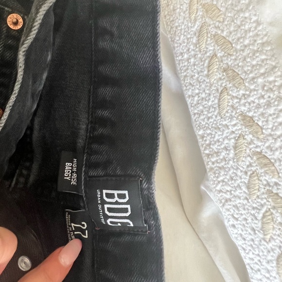 urban outfitters high rise black baggy jeans - Picture 2 of 3